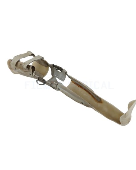 Leg Calliper Grey Leather Straps